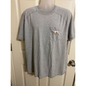 Carhartt Classic Gray Cotton T-Shirt with Chest Pocket Casual Workwear‎ XL